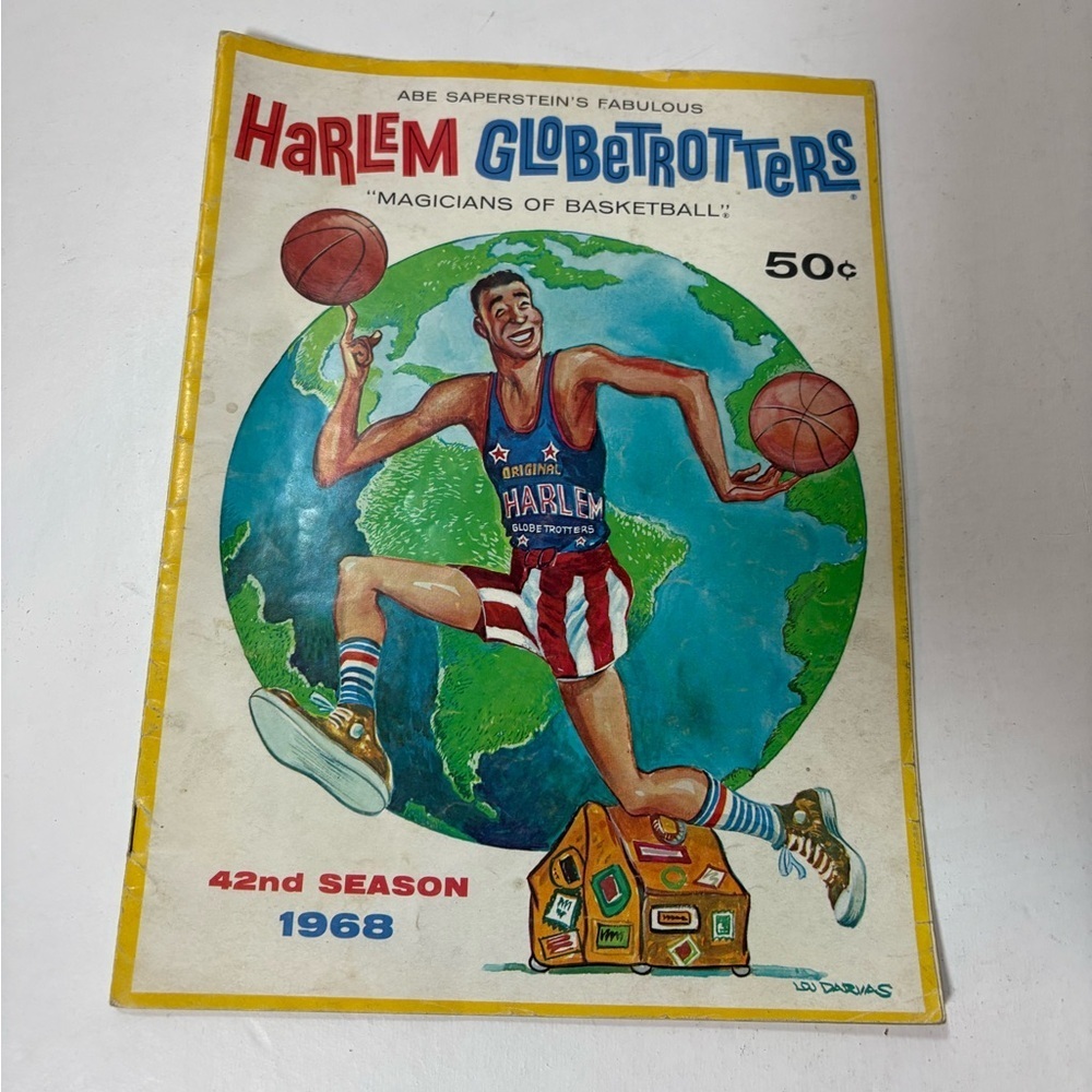 Vintage Harlem Globetrotters 1968 Program